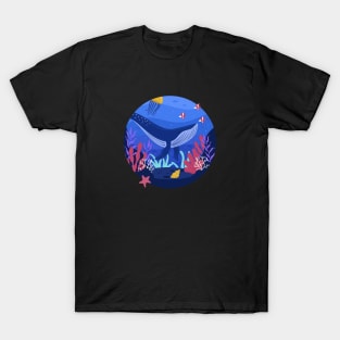 Whale in ocean T-Shirt